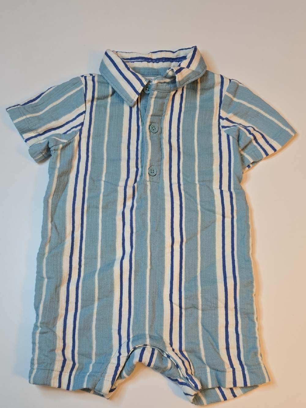 Hannah Andersson Striped Shorts Romper